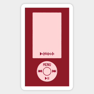 Red MP3 Music Player Retro Magnet